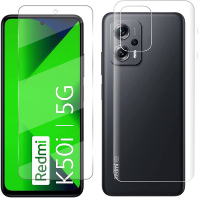 4 YARDS Front and Back Tempered Glass for Redmi K50i 5G(Pack of 1)