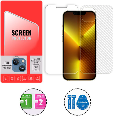 SOMTONE Front and Back Tempered Glass for Apple iPhone 13 5G (1 FREE CAMERA LENS) WITH FRONTBACK SCREEN PROTECTOR(Pack of 1)