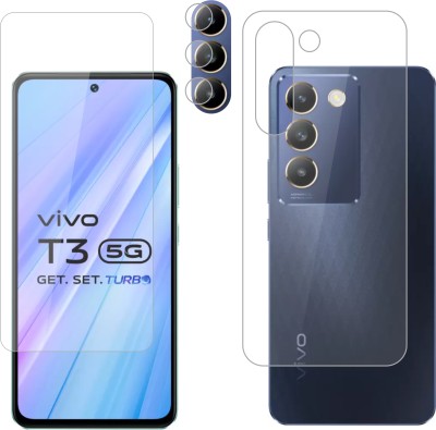 Ten To 11 Front and Back Tempered Glass for ViVO T3 5G, ViVO T3 5G [With Rear Camera Lens Guard](Pack of 3)