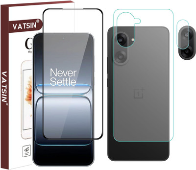 Vatsin Front and Back Tempered Glass for OnePlus Nord CE5, OnePlus Nord CE5 [With Rear Camera Lens Guard](Pack of 3)