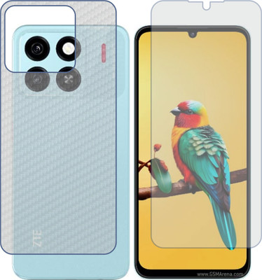 Mobling Front and Back Tempered Glass for ZTE Blade A55 Z2450(Pack of 2)