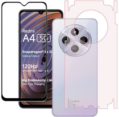 ojucase Front and Back Tempered Glass for Mi Redmi A4, Mi Redmi A4(Pack of 1)