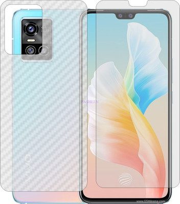 Fasheen Front and Back Tempered Glass for VIVO S10 V2121A (Front Matte Finish & Back 3d Carbon Fiber)(Pack of 2)