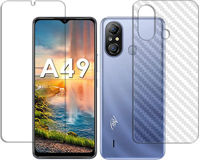 MUTAALI Front and Back Tempered Glass for itel A49(Pack of 1)