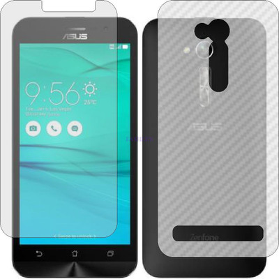 Fasheen Front and Back Tempered Glass for ASUS ZENFONE GO 5.0 LTE 2ND GEN (Front Matte Finish & Back 3d Carbon Fiber)(Pack of 2)