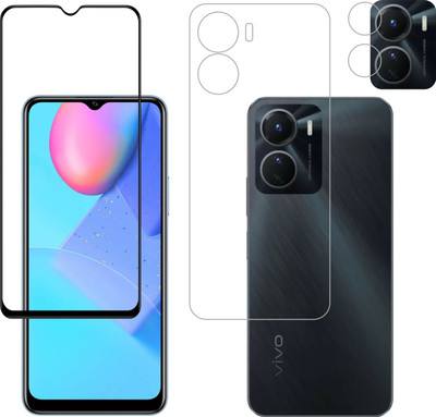 Ten To 11 Front and Back Tempered Glass for ViVO T2X 5G, vivo Y16, vivo Y56 5G, ViVO T2X 5G [With Rear Camera Lens Guard](Pack of 3)