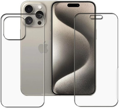 DB Front and Back Tempered Glass for APPLE IPHONE 15 PRO MAX(Pack of 2)