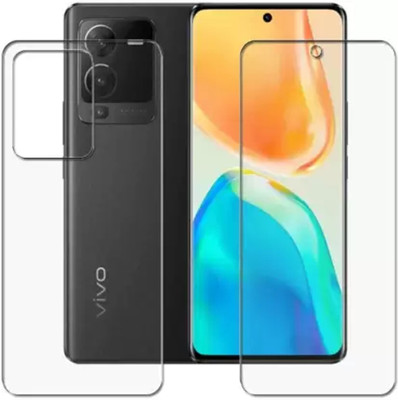 Prsky Front and Back Tempered Glass for Vivo V25(Pack of 2)