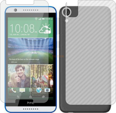 TELTREK Front and Back Tempered Glass for HTC DESIRE 820Q DUAL SIM (Front Matte Finish & Back 3d Carbon Fiber)(Pack of 2)