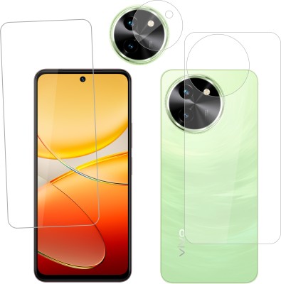 Ten To 11 Front and Back Tempered Glass for ViVO T3X 5G, ViVO T3X 5G [With Rear Camera Lens Guard](Pack of 3)