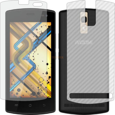 TELTREK Front and Back Tempered Glass for IVOOMI SMART 4G (Front Matte Finish & Back 3d Carbon Fiber)(Pack of 2)