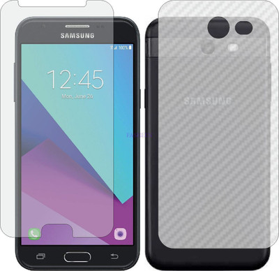 Fasheen Front and Back Tempered Glass for SAMSUNG GALAXY J3 PRIME (Front Matte Finish & Back 3d Carbon Fiber)(Pack of 2)