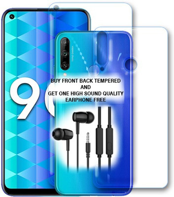 SOMTONE Front and Back Tempered Glass for Honor 9C FRONT BACK TEMPERED GLASS BUY AND GET EARPHONE FREE(Pack of 1)