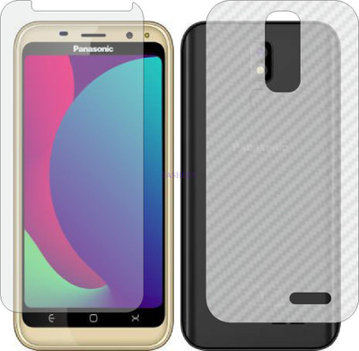 Fasheen Front and Back Tempered Glass for PANASONIC P100 (Front Matte Finish & Back 3d Carbon Fiber)(Pack of 2)