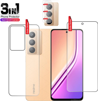 Clickbit Front and Back Tempered Glass for Realme P3x 5G(Pack of 3)