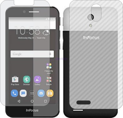 Fasheen Front and Back Tempered Glass for INFOCUS M260 (Front Matte Finish & Back 3d Carbon Fiber)(Pack of 2)