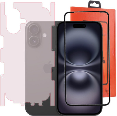 HOBBYTRONICS Front and Back Tempered Glass for IPHONE 16 PLUS, iphone 16 plus, iphone 16+, IPHONE 16 +(Pack of 1)