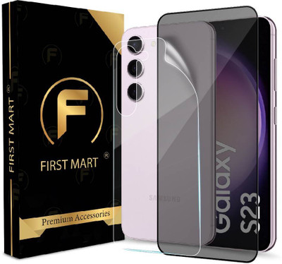 FIRST MART Front and Back Tempered Glass for Samsung Galaxy S23 5G, Samsung S23 5G, Samsung Galaxy S23, ( 1 Privacy Anti Spy Glass with 1 Back Screen Guard )(Pack of 2)