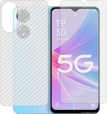 Fasheen Front and Back Tempered Glass for OPPO A58 X 5G (Front Matte Finish & Back 3d Carbon Fiber)(Pack of 2)