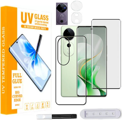 tombik Front and Back Tempered Glass for 23fq-Vivo V40 Pro-fb,lens uv(Pack of 3)