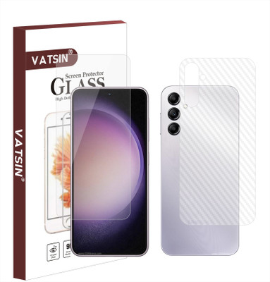 Vatsin Front and Back Tempered Glass for Samsung Galaxy S23 FE 5G, Samsung Galaxy S23 FE 5G [Back Carbon Fiber](Pack of 2)