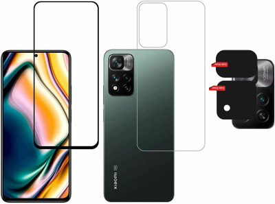 FINCH Front and Back Tempered Glass for Xiaomi 11i Hypercharge 5G with Camera Lens(Pack of 2)