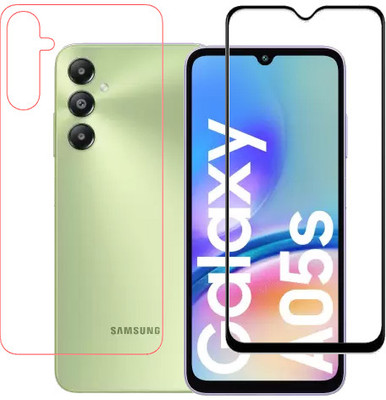 HOBBYTRONICS Front and Back Tempered Glass for Samsung Galaxy A05s(Pack of 1)