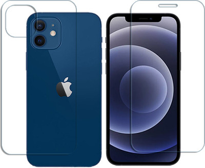 SOMTONE Front and Back Tempered Glass for Apple iPhone 12 FRONT BACK(Pack of 1)
