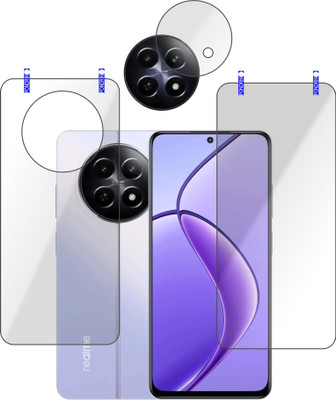 Cinzia Front and Back Tempered Glass for Realme 12X 5G, Realme 12 5G(Pack of 3)