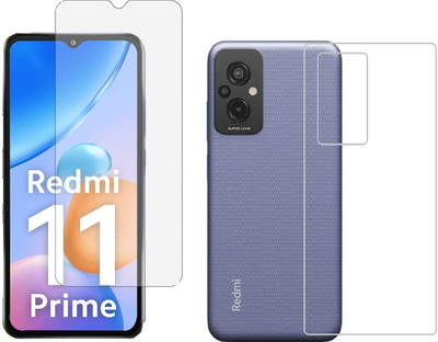 4 YARDS Front and Back Tempered Glass for Redmi 11 Prime 4G(Pack of 1)