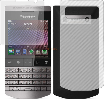 TELTREK Front and Back Tempered Glass for BLACKBERRY P9981 (Front Matte Finish & Back 3d Carbon Fiber)(Pack of 2)