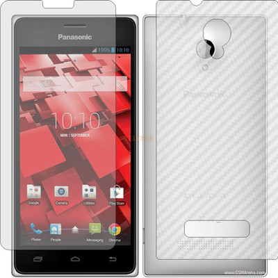 TELTREK Front and Back Tempered Glass for PANASONIC ELUGA I (Front Matte Finish & Back 3d Carbon Fiber)(Pack of 2)