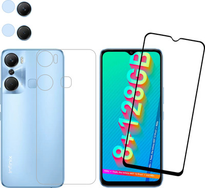 Vatsin Front and Back Tempered Glass for Infinix Hot 12 Pro(Pack of 3)