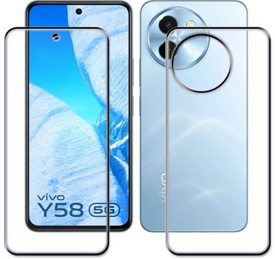 tombik Front and Back Tempered Glass for 97xq-Vivo Y58 5G-fb(Pack of 2)