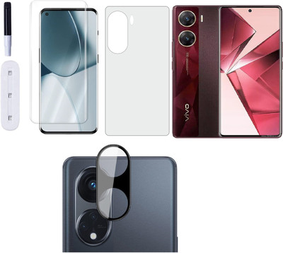 Bai and kaka Front and Back Tempered Glass for Vivo V29e(Pack of 3)
