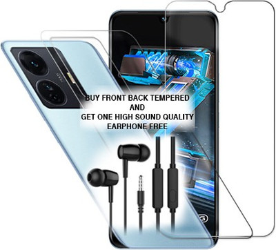 ARBAN Front and Back Tempered Glass for iQOO Z6 Pro 5G FRONT BACK TEMPERED GLASS BUY AND GET EARPHONE FREE(Pack of 1)