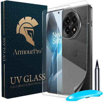 ArmourPro Front and Back Tempered Glass for OnePlus 13 5G, OnePlus 13, 1+ 13 5G, UV Tempered Glass with Back Nano Fiber Guard(Pack of 2)