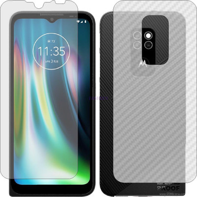 Fasheen Front and Back Tempered Glass for MOTOROLA MOTO DEFY 2021 (Front Matte Finish & Back 3d Carbon Fiber)(Pack of 2)