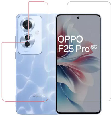 ECMERED Front and Back Tempered Glass for Oppo F25 Pro(Pack of 1)