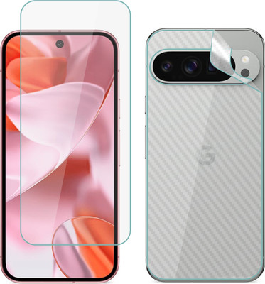 Vatsin Front and Back Tempered Glass for Google Pixel 9 Pro, Google Pixel 9 Pro [Back Carbon Fiber](Pack of 2)