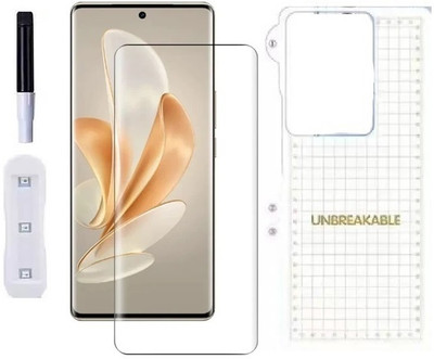 welldesign Front and Back Tempered Glass for Vivo V29 5G(Pack of 1)