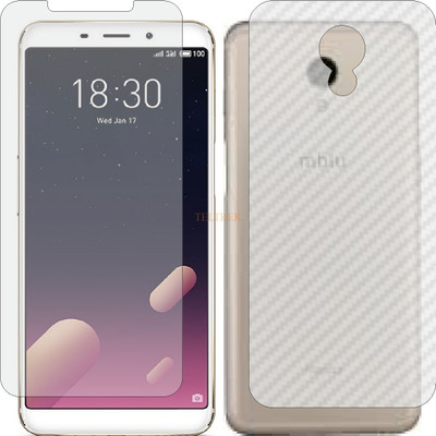 TELTREK Front and Back Tempered Glass for MEIZU M6S (Front Matte Finish & Back 3d Carbon Fiber)(Pack of 2)