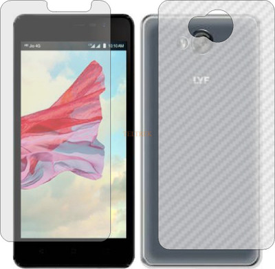 TELTREK Front and Back Tempered Glass for LYF WIND 4S (Front Matte Finish & Back 3d Carbon Fiber)(Pack of 2)