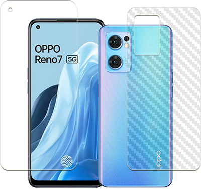SOMTONE Front and Back Tempered Glass for Oppo Reno7 5G FRONT BACK(Pack of 1)