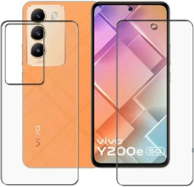 KHWABEEDA Front and Back Tempered Glass for VIVO Y200E 5G FRONT AND BACK TEMPERED GLASS(Pack of 2)