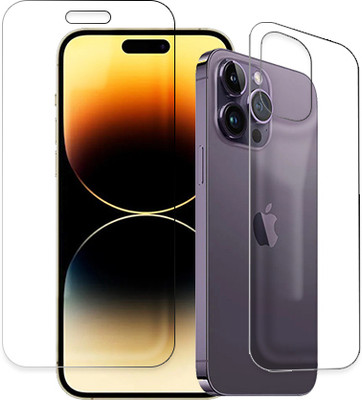 SOMTONE Front and Back Tempered Glass for Apple iPhone 14 Pro Max FRONT BACK(Pack of 1)