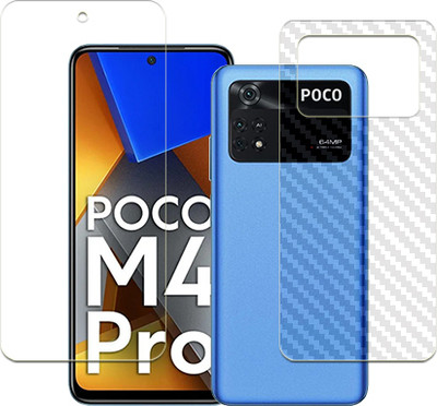SOMTONE Front and Back Tempered Glass for POCO M4 Pro FRONT BACK(Pack of 1)