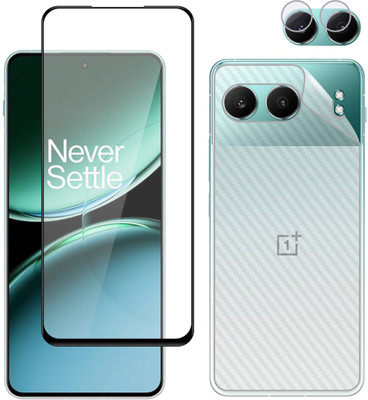 Ten To 11 Front and Back Tempered Glass for OnePlus Nord 4 5G, OnePlus Nord 4 5G [Back Carbon Fiber] [Rear Camera Lens Guard](Pack of 3)