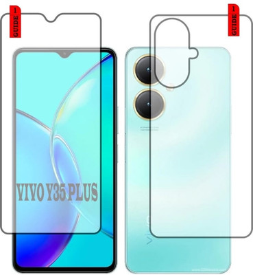 KHWABEEDA Front and Back Tempered Glass for VIVO Y35 PLUS FRONT AND BACK TEMPERED GLASS(Pack of 2)