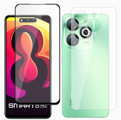 Ten To 11 Front and Back Tempered Glass for Infinix Smart 8(Pack of 2)